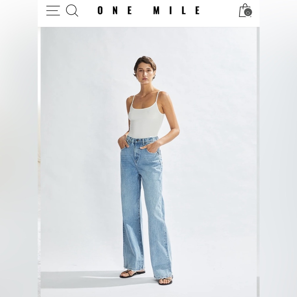 Women's Light Blue Wide Leg Jeans